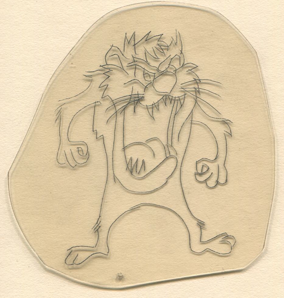 Taz Vintage Traditional Tattoo Acetate Stencil from Bert Grimm's Shop