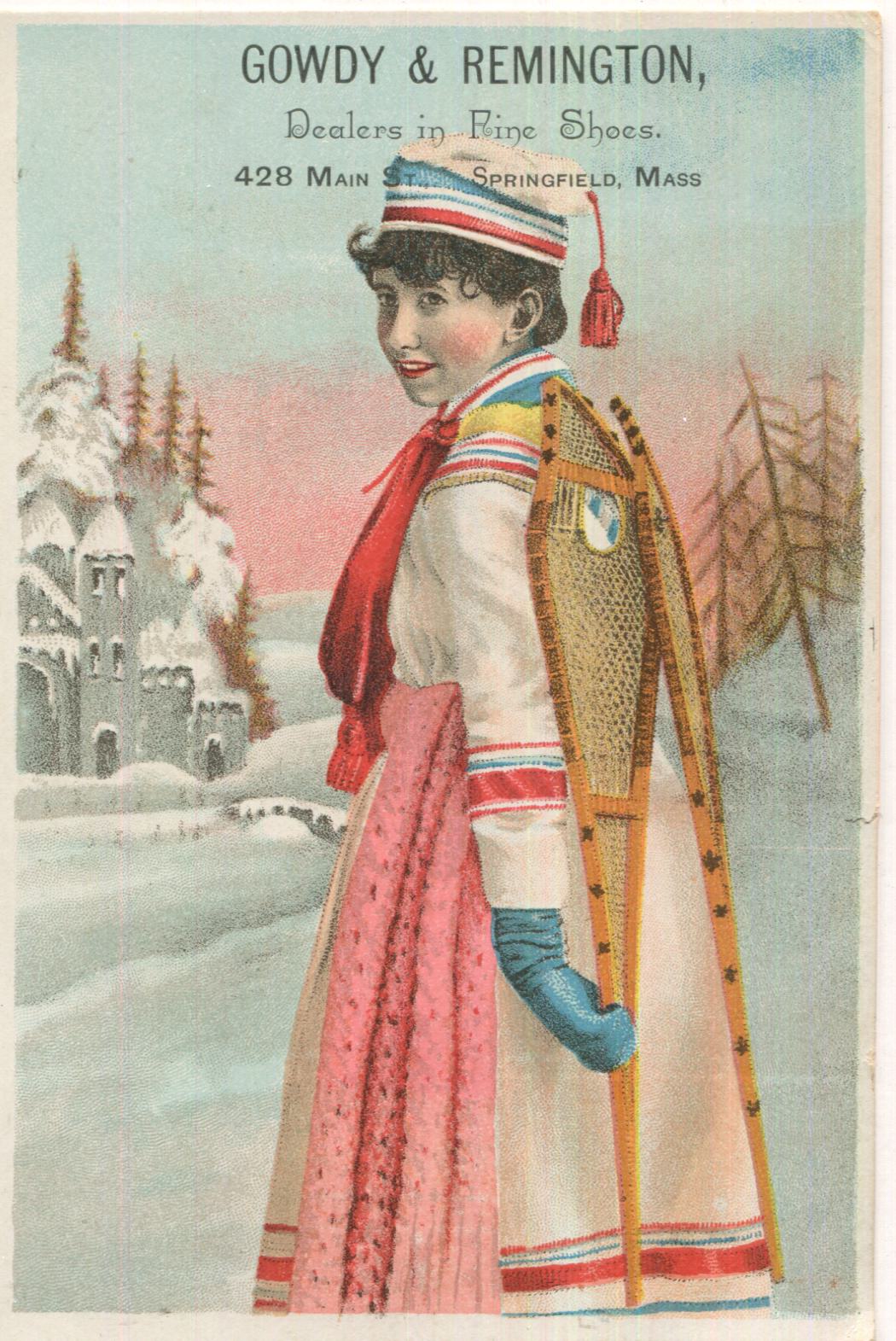 Gowdy & Remington Dealers in Fine Shoes, Springfield, MA AntiqueTrade Card