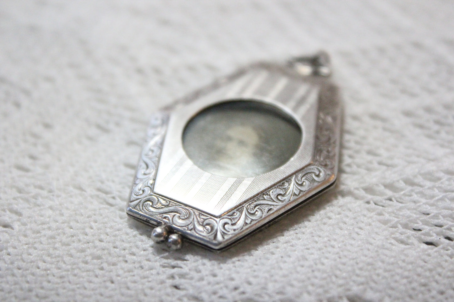 Sterling Silver Locket from Warren Rebekah Odd Fellows Lodge No. 63, October 19, 1923, Selma Server