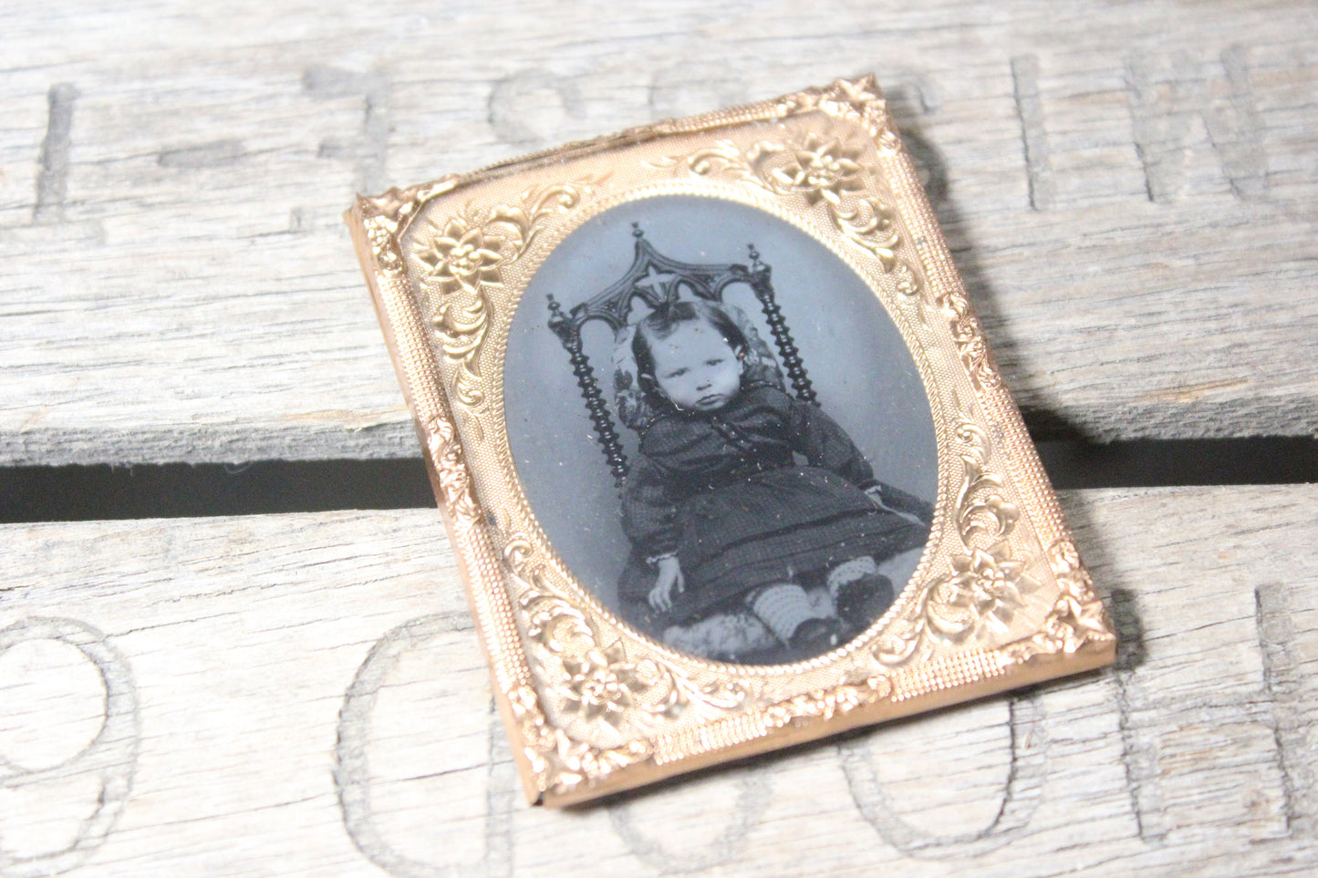 Ambrotype Photograph of a Baby Named Otis