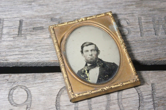 Ambrotype Photograph of a Man with a Beard