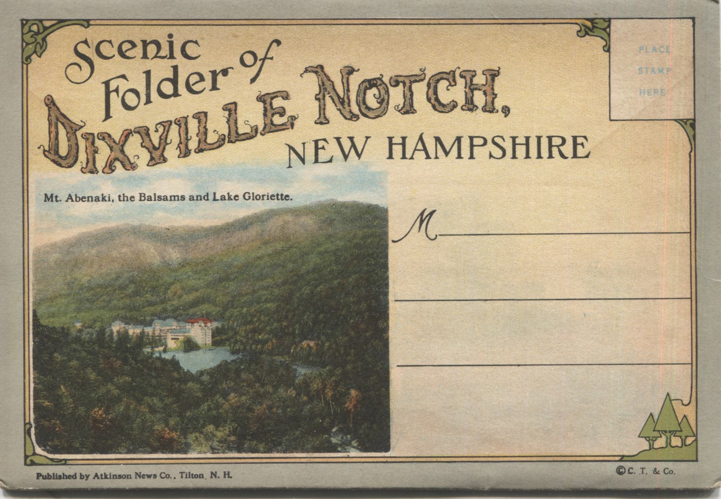Dixville Notch, New Hampshire Vintage Souvenir Postcard Folder