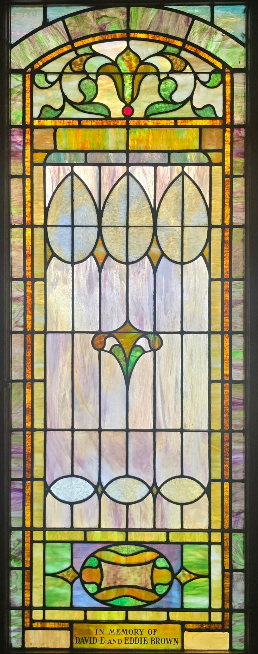 Window in memory of David E. and Eddie Brown