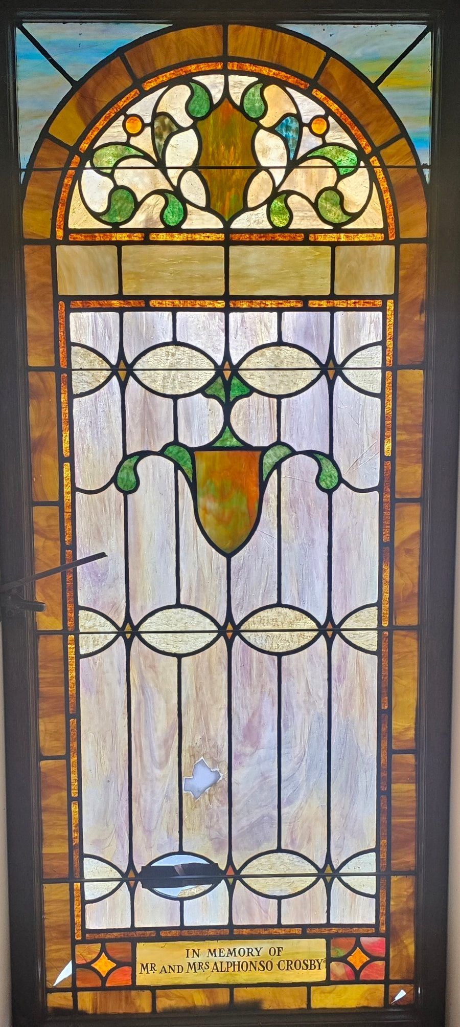 Window in memory of Mr. and Mrs. Alphonso Crosby