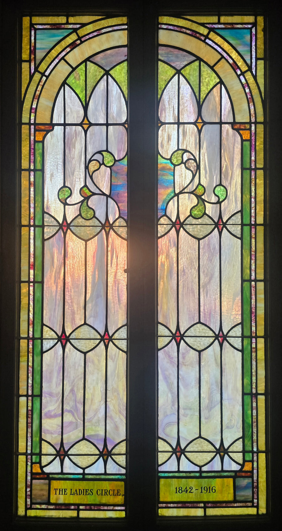 A second Ladies Circle window in the reception room