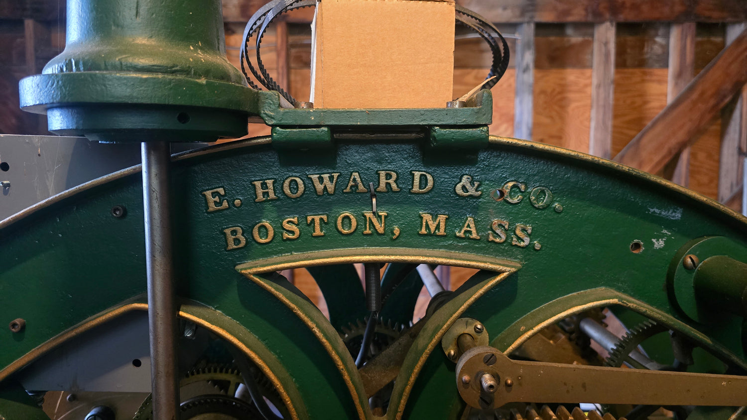 E. Howard and Co. name cast into the clock movement